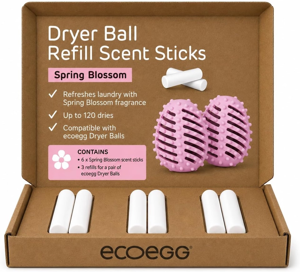image 1 of Ecoegg Dryer Ball Refill Scent Sticks | Spring Blossom | 6 Refill Sticks