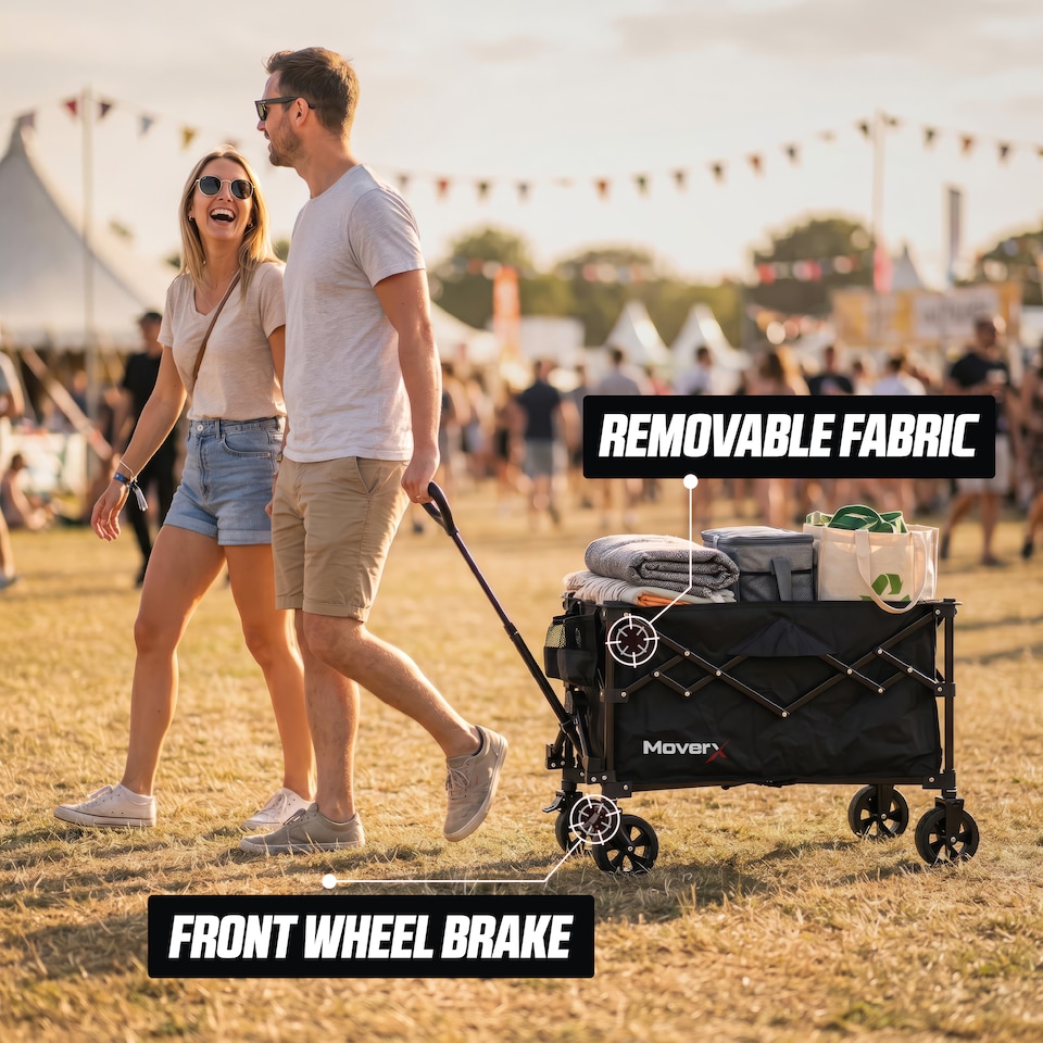 image 1 of MoverX 120L/100kg Compact Folding Camping Trolley / Festival Wagon