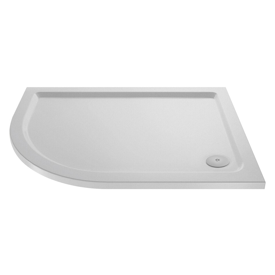 image 1 of Balterley Premium Slip Resistant Shower Tray, Left Hand Offset Quadrant, Easy Clean Anti-Slip Stone Resin - by Balterley | White | European White | 1