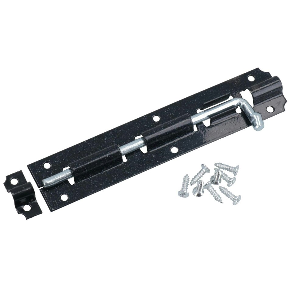 image 1 of 6" Jumbo Tower Bolt Sliding Shoot Bolt Latch Catch for Sheds Gates Doors 6pc Black