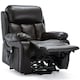 image 3 of Chester Dual Motor Rise Recliner Heat and Massage Bonded Leather Chair (Brown)