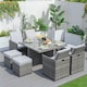 image 2 of Direct Wicker 9 Pieces Outdoor Rattan Garden Dining Table and Chair Set