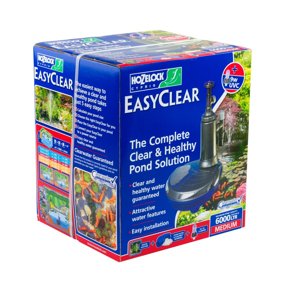 image 1 of Hozelock Easyclear 6000 All in One Pond Pump, Filter and UVC