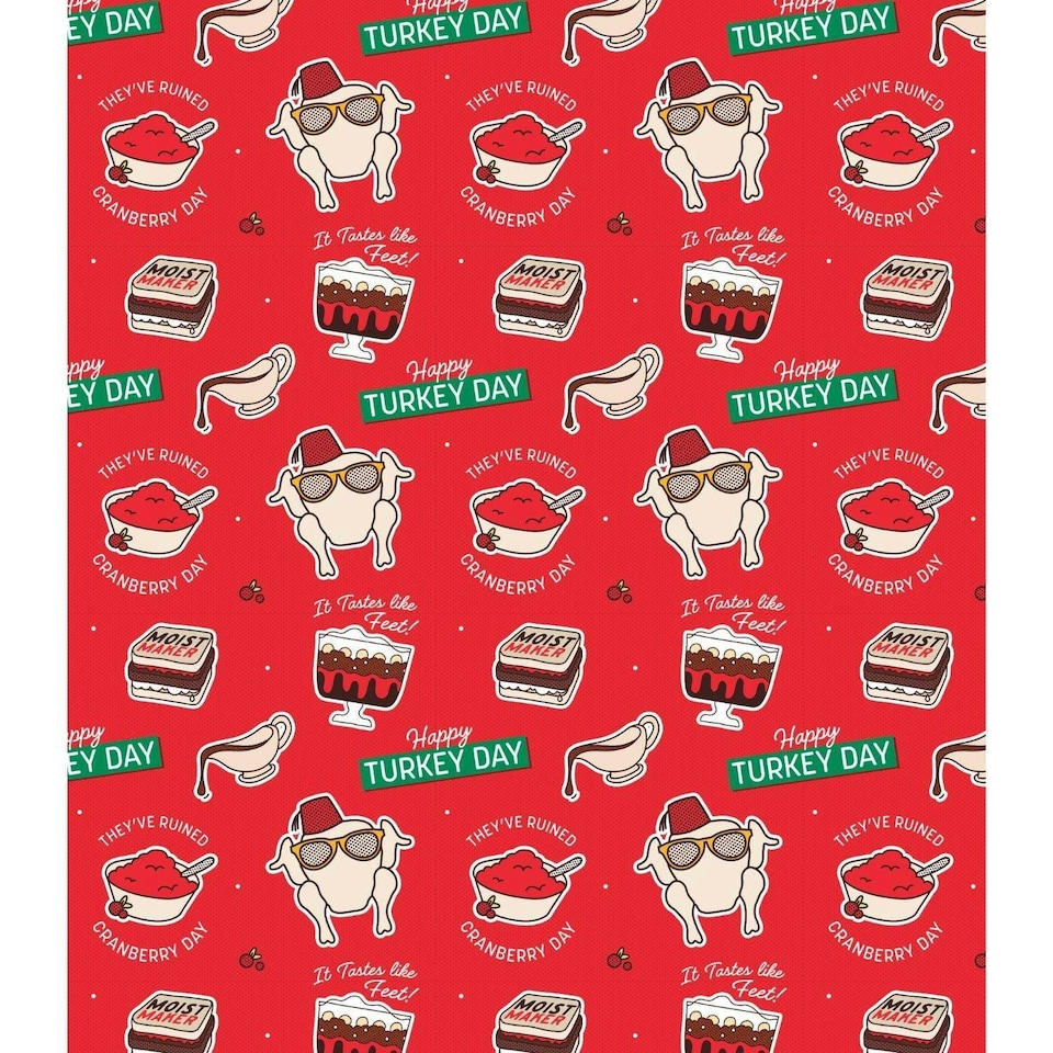 image 1 of Friends Christmas 4 Sheets & 4 Tags Gift Wrap