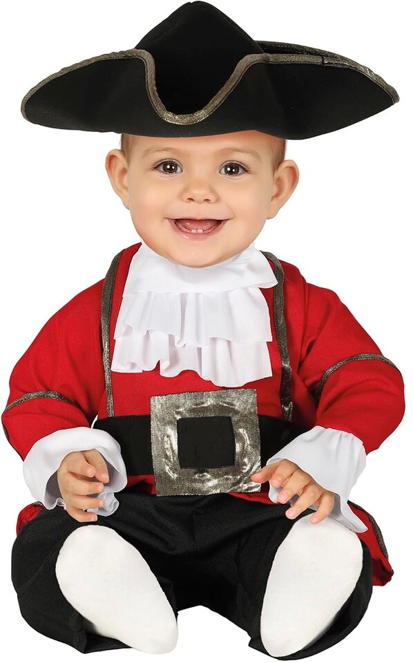 image 1 of Fancy Dress Child Pirate Burgundy Black - 18-24 m