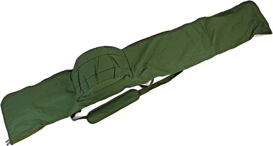 image 1 of Actiaspet 3+3 Fishing Rod Holdall 12ft Padded Rod & Reel Bag with Shoulder Strap, 2 External Pockets, Fits 6 Rods (Made & Unmade), 205cm