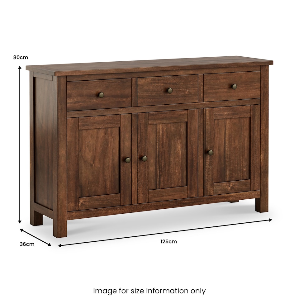 image 1 of Duchy Acacia Large Sideboard Cabinet - Fully Assembled By Roseland Furniture