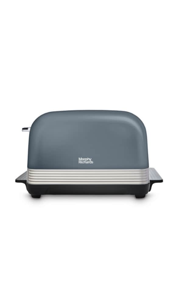 image 1 of Morphy Richards Venture Retro 4 Slice Toaster Basalt | Silver
