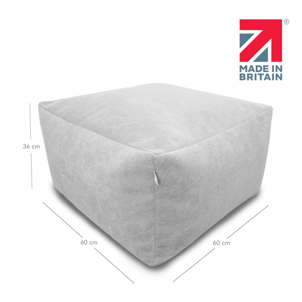 image 1 of rucomfy Indoor Large Ottoman Pouffe - Plush Velora Bean Bag Footstool