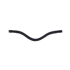 Collegiate Leather Curved Raised Browband IV - Black - Full