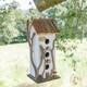 image 2 of White Cottage Three Window Bird House