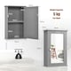 image 3 of COSTWAY Bathroom Mirror Cabinet Wall Mounted Storage Grey Grey