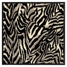 Gold zebra print (Picture Frame) Black | S
