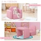 image 3 of HOMCOM Kids Mini Sofa Armchair Seat 2 In 1 Table Chair Set for 3 years | Pink | One Size