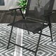 image 9 of Outsunny Bistro Set Folding Chairs & Coffee Table for Balcony, Black Black | Black