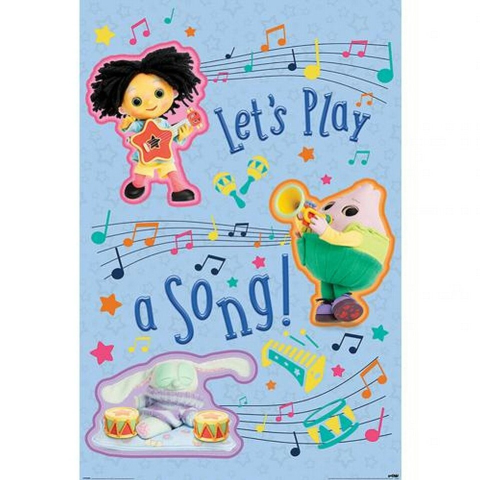 image 1 of Moon And Me Let`s Play 107 Poster - Blue - One Size