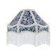 image 1 of Classic Victorian Empire Lampshade in Navy Blue Cotton with Tassels Blue