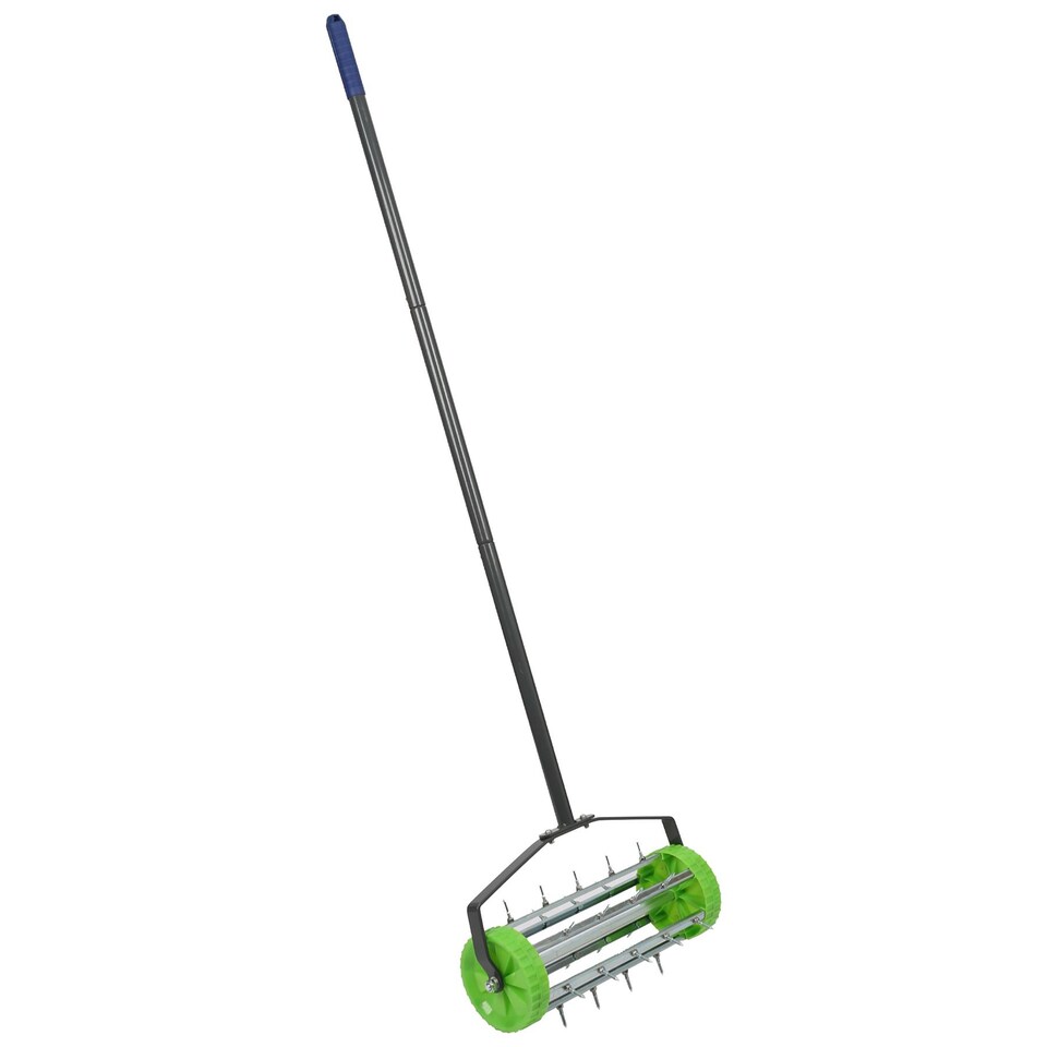 image 1 of Harbour Housewares Rolling Lawn Aerator - 40cm x 1.4M - Green