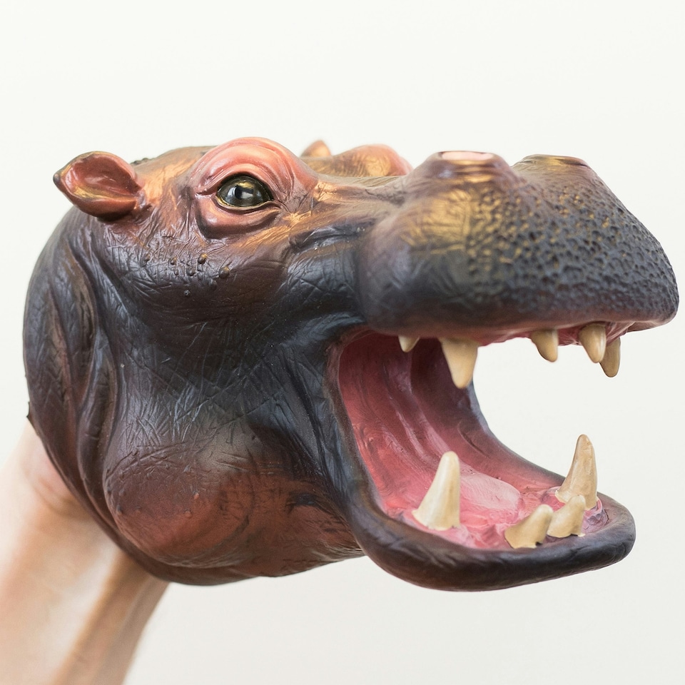 image 1 of Wild Thingz Hippo Hand Puppet