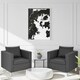 image 3 of COSTWAY Single Sofa Seat Upholstered Sofa Chair W/ Cushion Grey