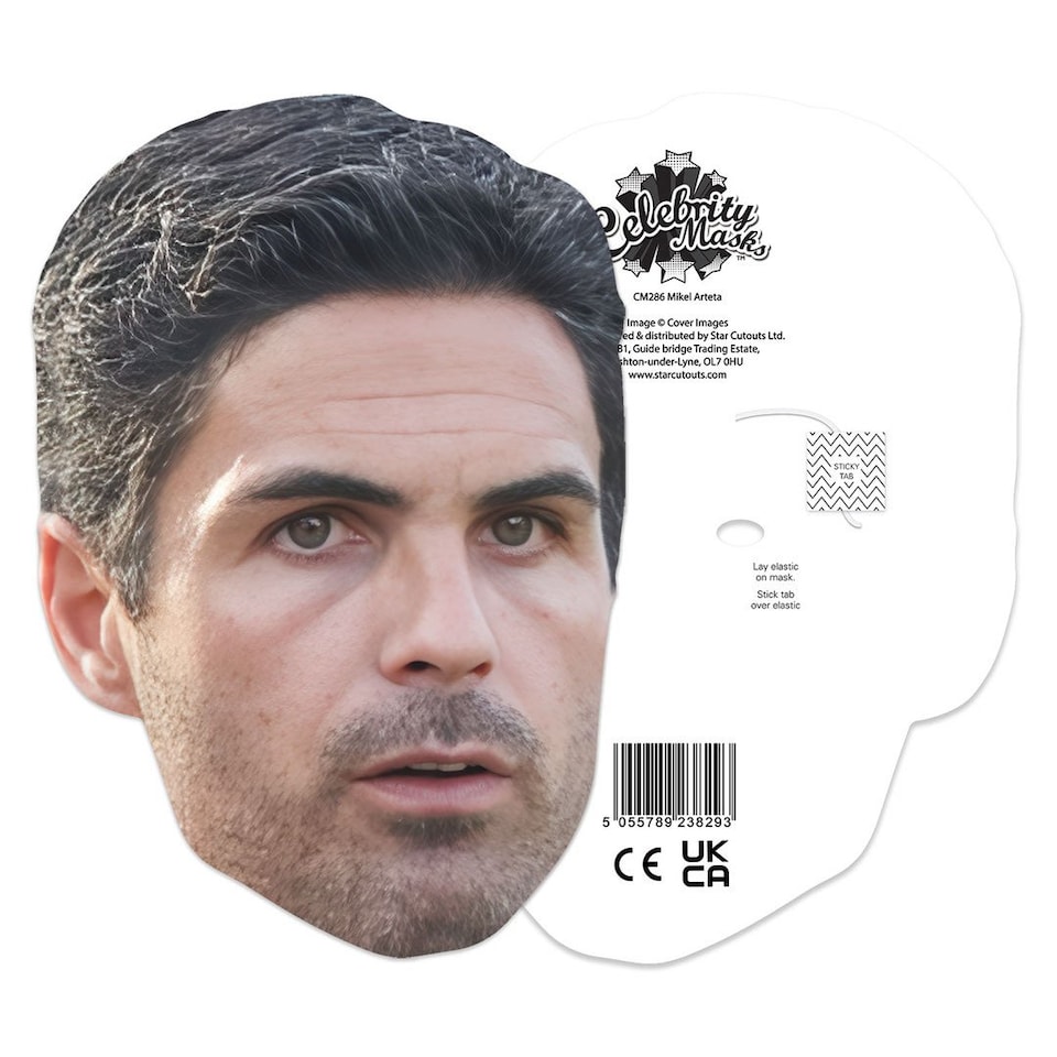 image 1 of Mikel Arteta Cardboard Face Mask