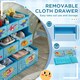 image 4 of AIYAPLAY 3-Tier Toy Organiser Shelf with 9 Storage Boxes for Bedroom, Blue