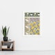 image 4 of Poppy Flower Patterns Vintage Floral Wall Art Print Verneuil 24x32"