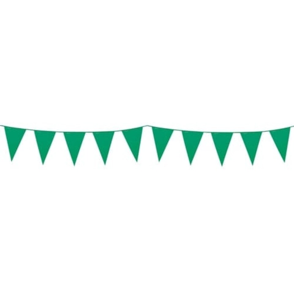 Green Plastic Pennant Bunting 10m