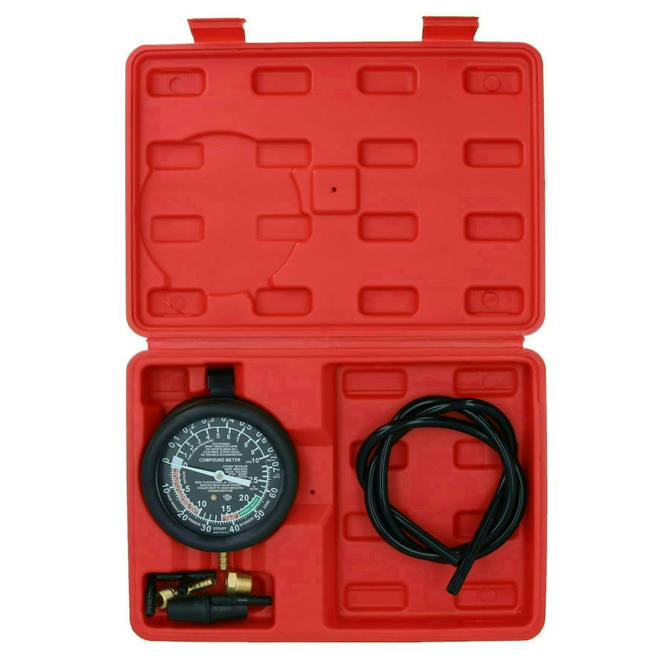 image 1 of Fuel Vacuum And Fuel Pump Pressure Tester Gauge Kit Carburettor Valve AN023