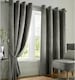 image 3 of Velvet Blackout Eyelet Curtains - Silver 167 cm x 137 cm