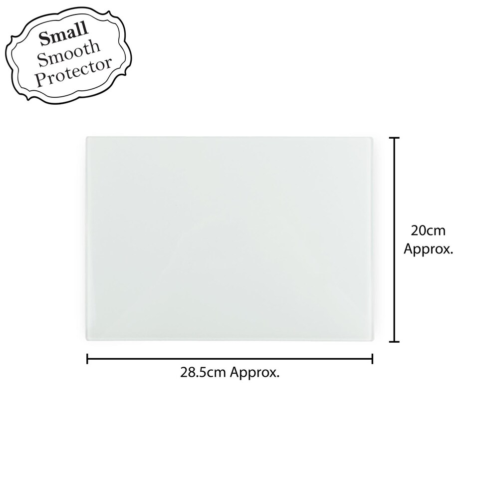 image 1 of Black & White Vegetables Smooth Glass Worktop Saver - Small Chopping Board
