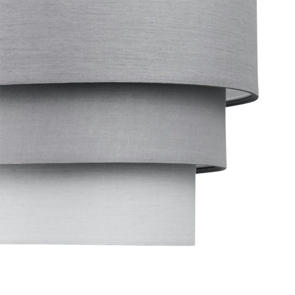 image 1 of First Choice Lighting Grey Ombre 3 Tier Ceiling Light Shade Grey