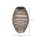 image 3 of Outsunny Rattan Solar Lamp, Auto On/Off Garden Lantern, Dark Brown 