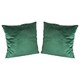 image 1 of Nicola Spring Square Velvet Cushions - 55cm x 55cm - Green - Pack of 2 | Green | Green