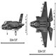 image 8 of F-35B STOVL Lightning II brick plane model - COBI 5895 - 580 bricks