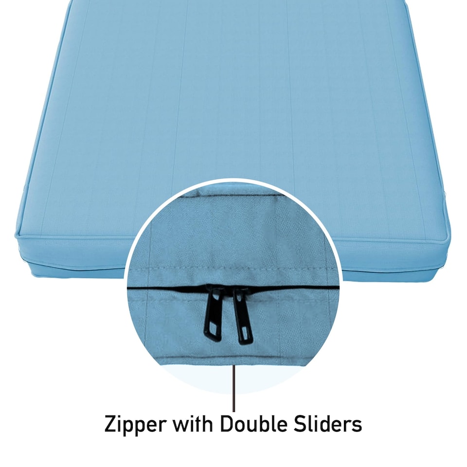 image 1 of Covers&All Square Cushion Slipcover for Patio Couch Sofa Seats Cover only, Pack of 2, 20in D x 20in W, Sky Blue