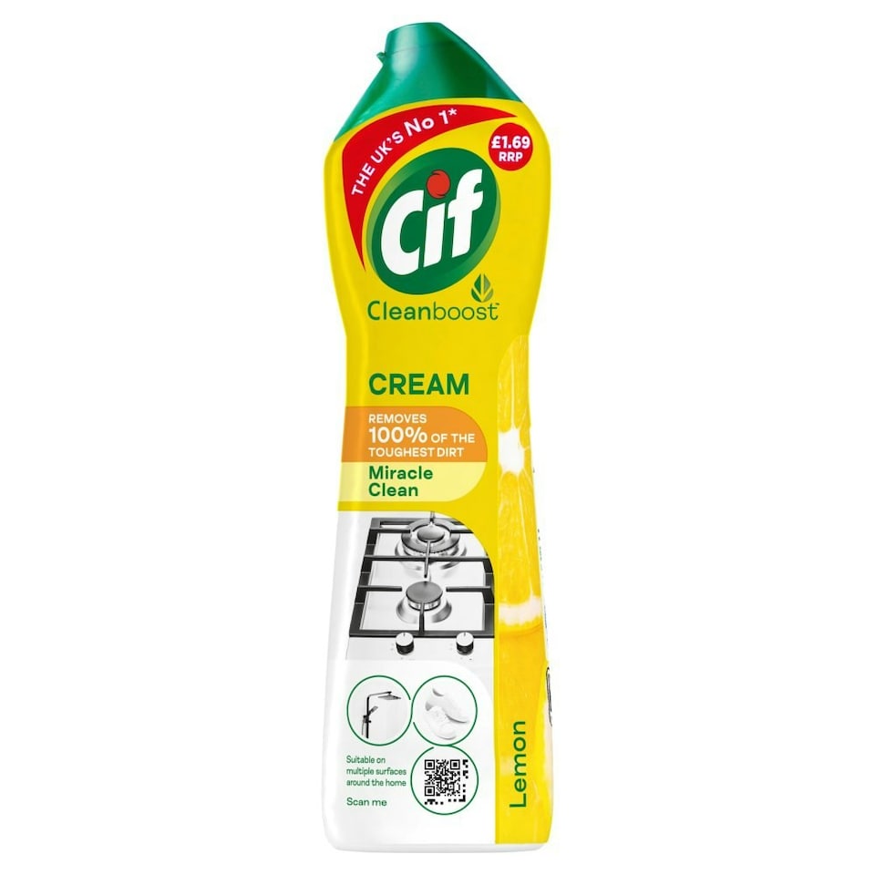 image 1 of Cif Cream Cleaner Lemon 500ml (Pack of 8)