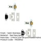 image 2 of 2 PACK Heavy Duty Tubular Latches for Secure Door Locking - 64mm Satin Stainless Steel