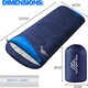 image 7 of Sleeping Bags Adults 3 Season Backpacking Waterproof Hiking Camping Waterproof Blue