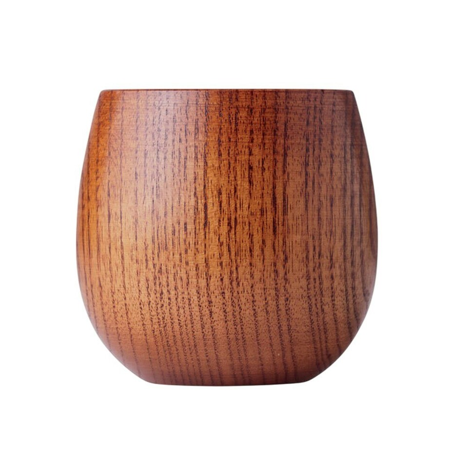 image 1 of MidOcean Ovalis Oak 250ml Handleless Mug - Wood - One Size