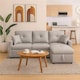 image 2 of Milano 3 Seater L Shape Pullout Sofa Bed with Deep Storage Compartment & Reversible Chaise | Grey | 1
