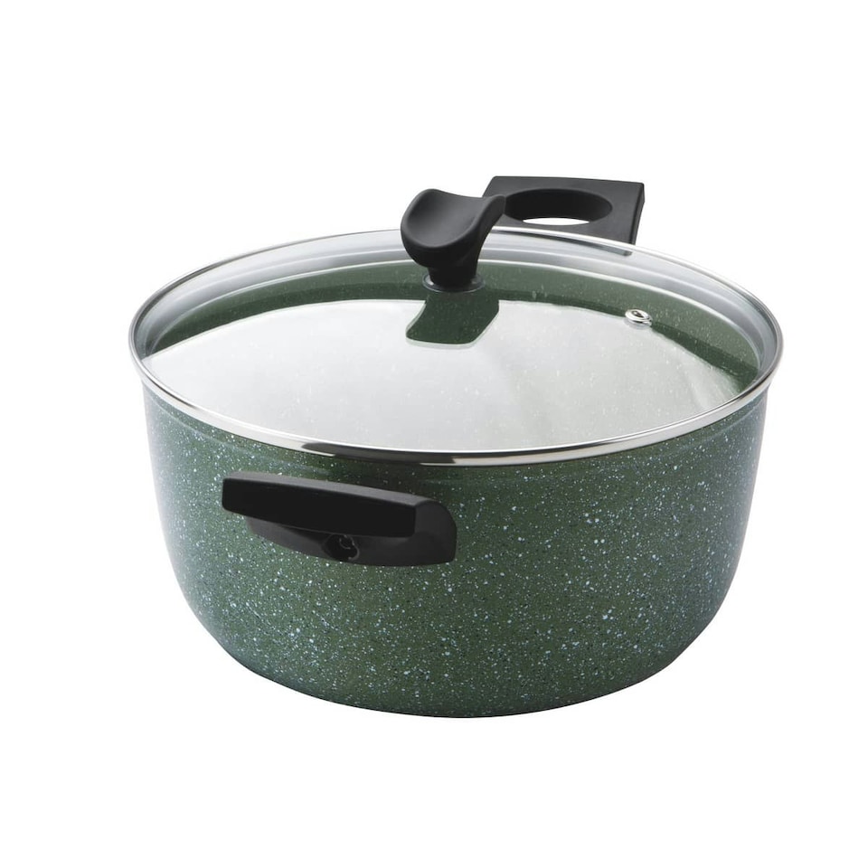 image 1 of Prestige Eco Stock Pot with Glass Lid - Non Stick, Induction, Plant Based - 24cm