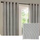 image 1 of Yard Hebden Striped Cotton Grey Eyelet Curtains 229 x 137cm Multi