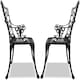 image 5 of Centurion Supports Tabreez 2-Large Garden and Patio Bistro Chairs with Armrests in Cast Aluminium Black