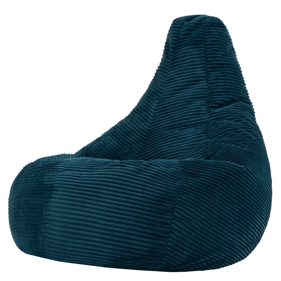 image 1 of Icon Dalton XL Jumbo Cord Recliner Bean Bag, Teal