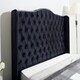 image 2 of Saturn Wing Plush Single Bed Frame - Black