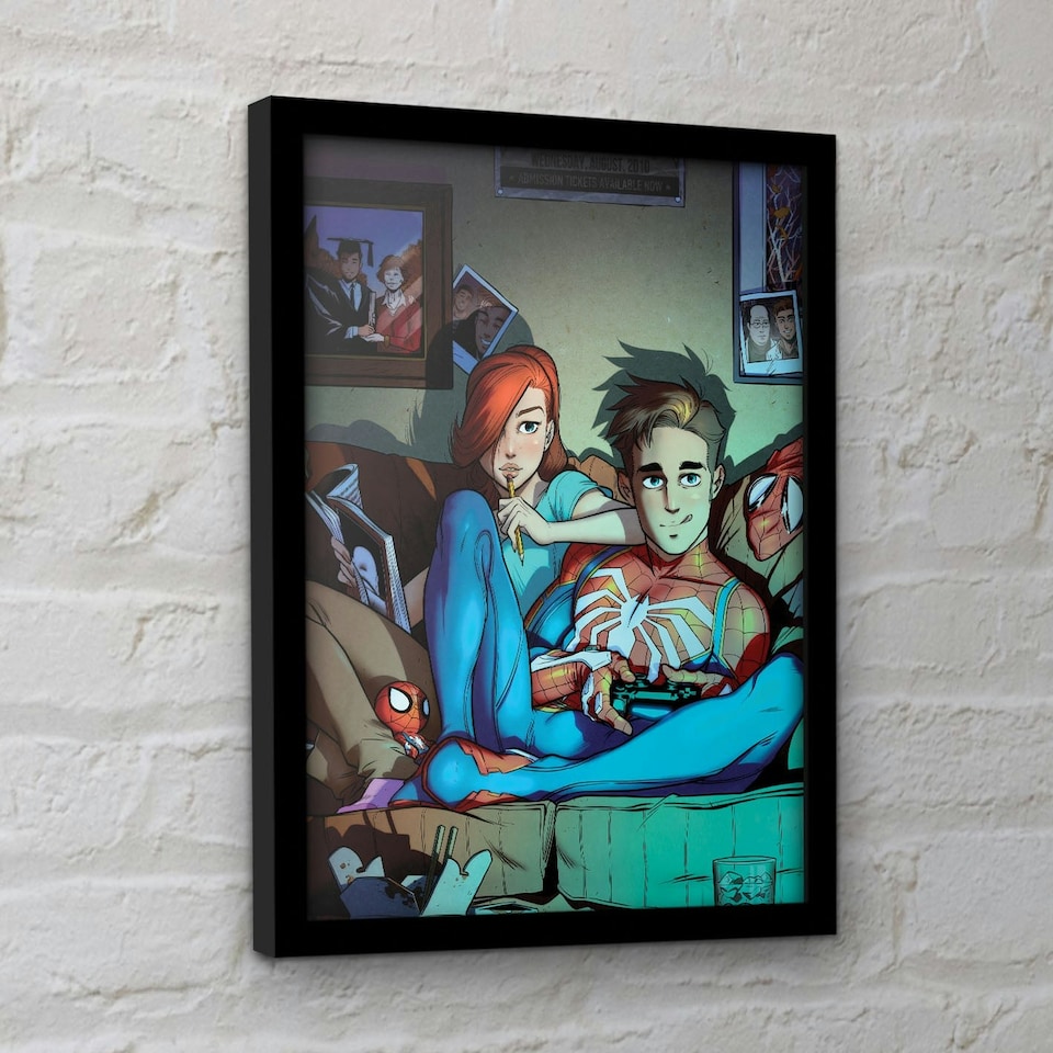 image 1 of Spider-Man (Peter & Mary) Framed 30x40cm Print