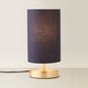 image 4 of ValueLights Francis Gold Touch Table Lamps Navy Shade | Gold