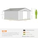 image 7 of Outsunny 13 x 11ft Garden Shed Storage with Foundation Kit & Vents Light Grey