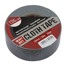Timco - Heavy Duty Cloth Tape - Silver (Size 50m x 50mm - 1 Each)